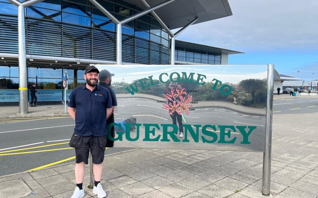 PTS Compliance Engineer arriving at Guernsey Airport ready to test hotels electrical installation - EICR